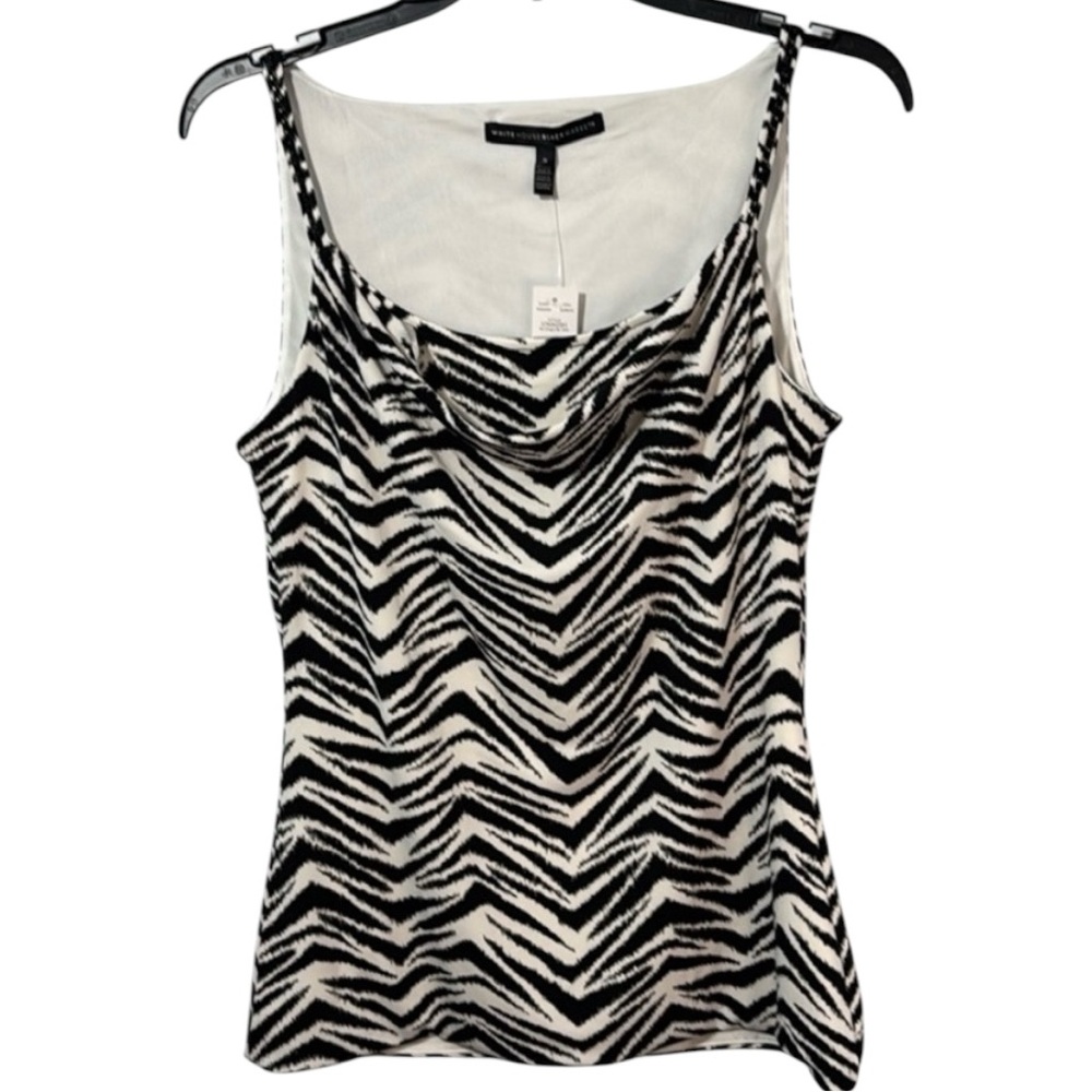 White House Black Market Camisole Zebra Pattern Sleeveless in Size S NWT